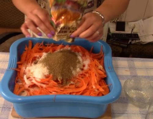 Кабачки на зиму по-корейски. Кабачки по-корейски на зиму с приправой для корейской моркови