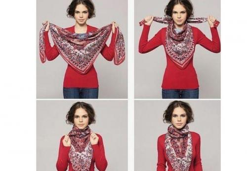 Как завязать платок треугольником. Как завязать шарф (платок) на шее и голове разными способами? 107 Идей для мужчин и женщин