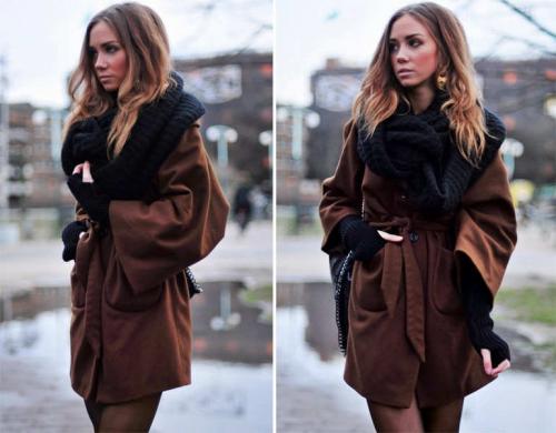 Как носить платок на шее с пальто. Как красиво повязать платок на шею на пальто