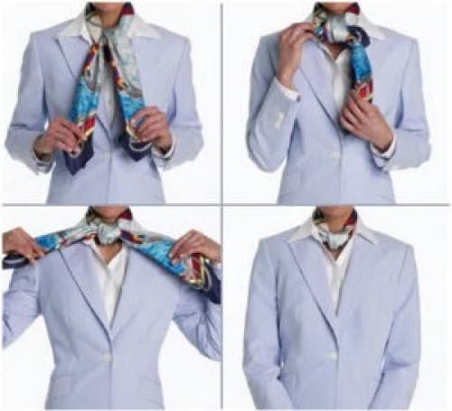 Как носить большой платок. Как завязать большой платок на шее