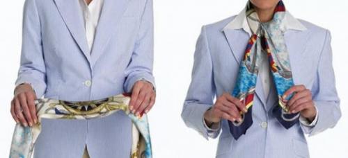 Как завязать шейный платок женщине. Как красиво завязать платок на шее