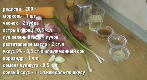 Маринованный редис быстрого приготовления. Маринованный редис по-корейски — рецепт быстрого приготовления