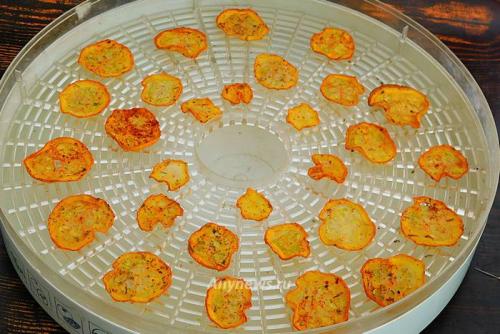 Чипсы из кабачков в электросушилке