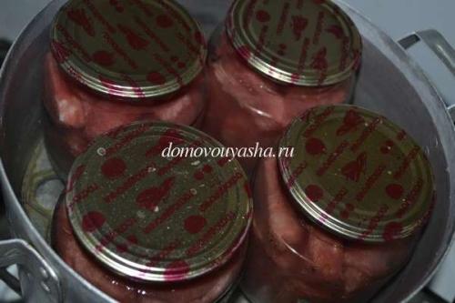 Маринованные арбузы в литровых банках 