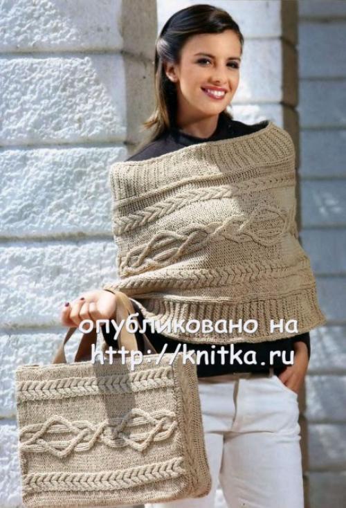 Ажурная пелерина спицами. Вязаная накидка спицами, подборка