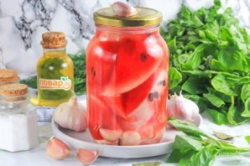 Маринованный арбуз без стерилизации в банках на зиму. Маринованные арбузы на зиму без стерилизации