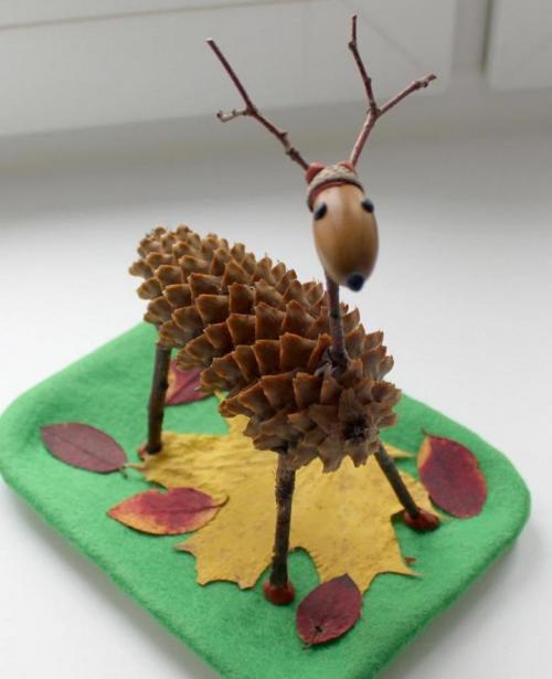 Поделки из листьев своими руками. Аппликация 17