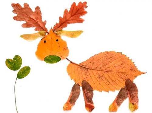 Поделки из листьев своими руками. Аппликация