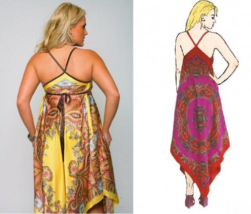 Платье из платка своими руками. Шьем наряды из платков за один вечер