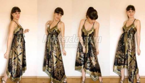 Как сшить платье из платков. Шьем наряды из платков за один вечер 15