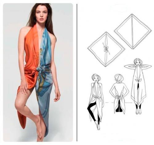 Платье из платка своими руками. Пробуем сшить сами