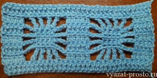 Узор паучки крючком — схема, описание, видео