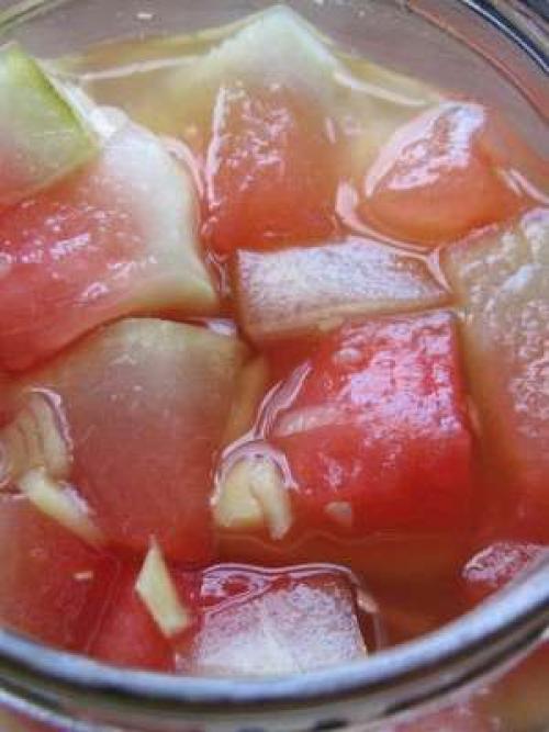 Как засолить арбуз быстро.