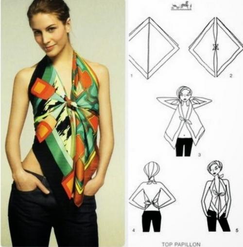 Блузка из платка без шитья. Как из платка сделать блузку