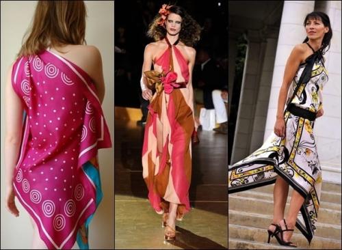 Какие типы платьев можно сделать из платка.flv. Красивый летний наряд своими руками