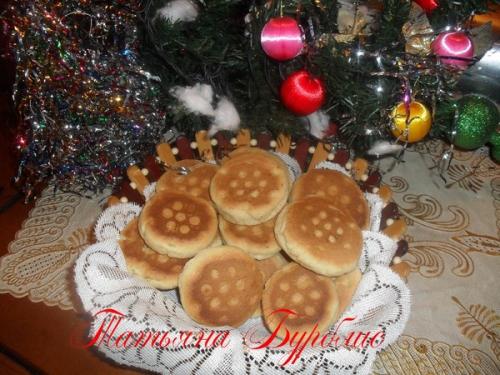 Новогоднее печенье на сковороде. 