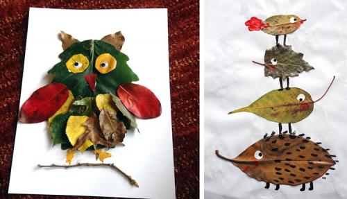 Аппликации и поделки из листьев: открытие красоты природы 17