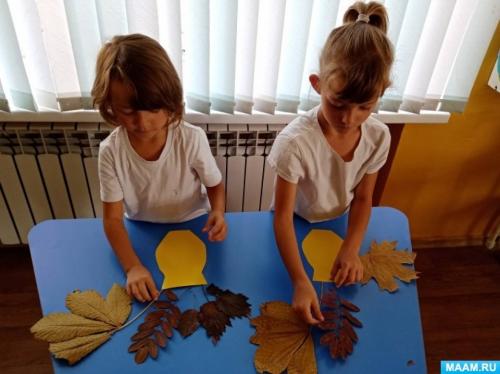 Как можно развивать навыки создания аппликаций и поделок из листьев. Конспект занятия по аппликации в подготовительной группе «Осенний букет из листьев» (20 фото)
