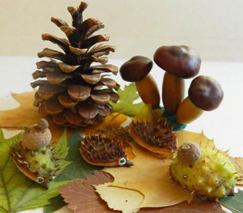 Поделки из природного материала для детей 4-5 лет. Осенние поделки для детей 2 лет