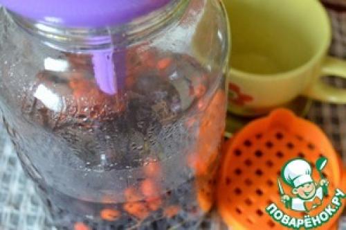 Компот из рябины. Компот из винограда и красной рябины