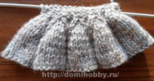 Рюши спицами по кругу.