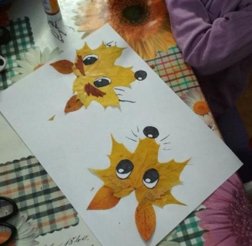 Поделки из листьев на бумаге. Аппликации из осенних листьев для детей детского сада (средняя, старшая группа)