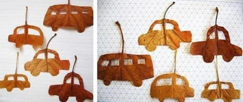 Поделки из листьев на бумаге. Аппликации из осенних листьев для детей детского сада (средняя, старшая группа)