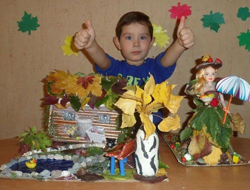 Поделка из природного материала в школу. Фото поделок «Дары осени» в школу: 100 идей