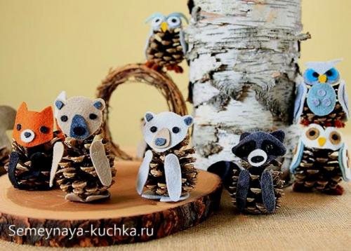 Поделки из природных материалов. ЧЕШУЙКИ от шишек.