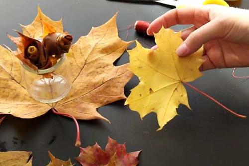 Как соединить листья для изготовления цветка. Цветы из листьев — доступный природный материал для поделок