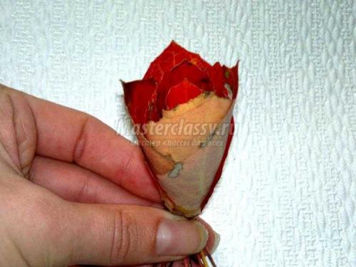 Красота из природных материалов: как из листьев сделать розу 07 Красота из природных материалов: как из листьев сделать розу 07