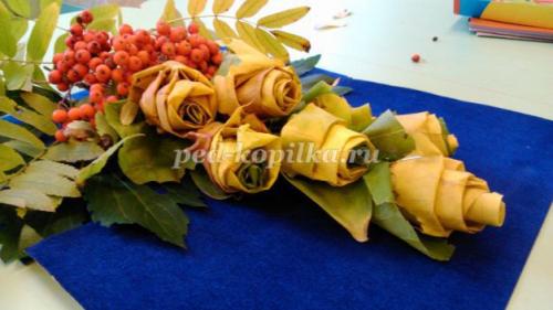 Красота из природных материалов: как из листьев сделать розу 29 Красота из природных материалов: как из листьев сделать розу 29