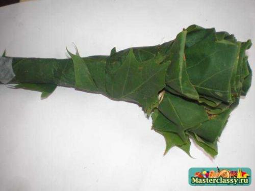 Красота из природных материалов: как из листьев сделать розу 15 Красота из природных материалов: как из листьев сделать розу 15