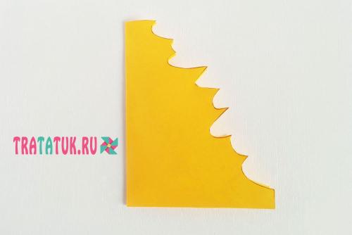 Как склеивать листья, чтобы они держались вместе. 1 вариант. Кленовый лист из бумаги гармошкой