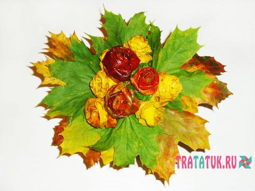 Можно ли создать розу из кленовых листьев в разных цветах. Розы из кленовых листьев своими руками: пошагово с фото