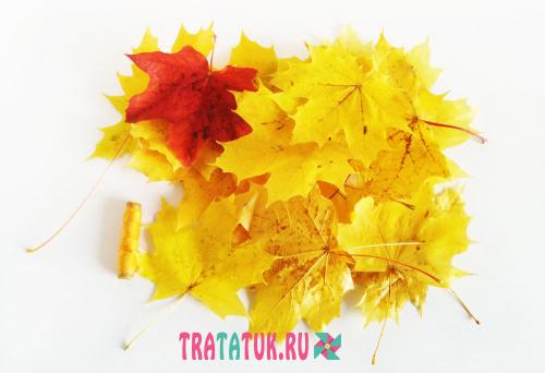 Как сделать розу из кленовых листьев