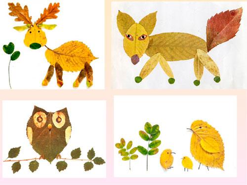 Поделки из листьев в садик. Поделки из осенних листьев в детский сад: 50 идей