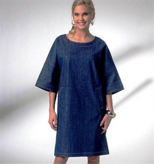 Выкройка свободного платья с цельнокроеным рукавом три четверти: простые инструкции для начинающих 14