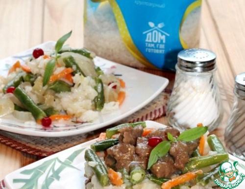 Можно ли подавать салат с рисом и зеленной фасолью, как гарнир к мясным блюдам. Рис с зеленой фасолью и пряной печенью