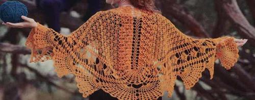 Шаль крючком: красивые новинки со схемами вязания