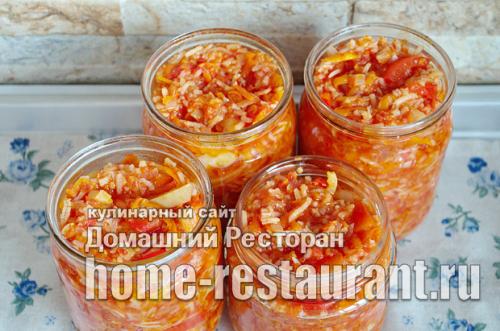 Можно ли добавлять в овощной салат на зиму с рисом мясо или морепродукты.