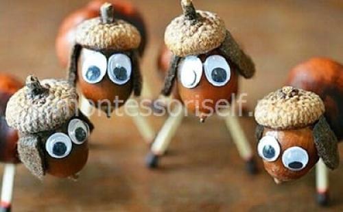 Декор для дома из желудей собственными руками. Детские поделки из желудей своими руками