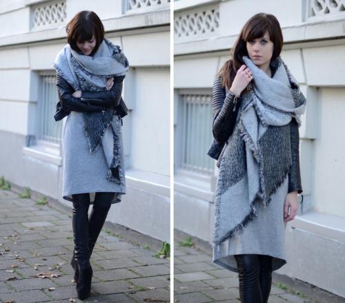 Как носить большой платок — 10 способов и 100 фото