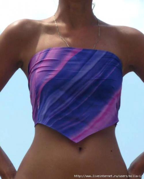 Перевоплощение платка в стильный топ: простой способ создать индивидуальный гардероб Перевоплощение платка в стильный топ: простой способ создать индивидуальный гардероб